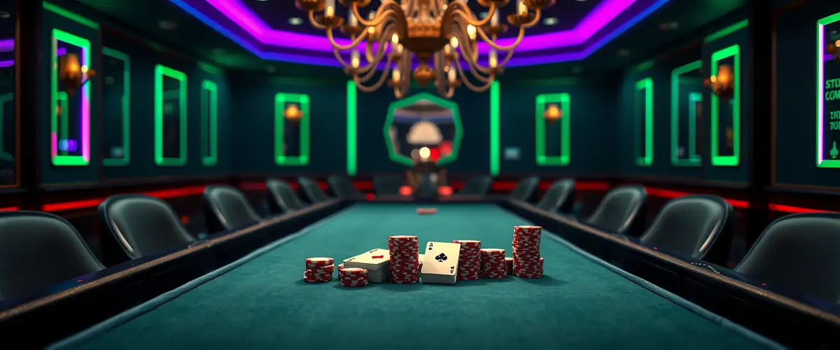 Salon de baccarat privé, cartes et piles de jetons